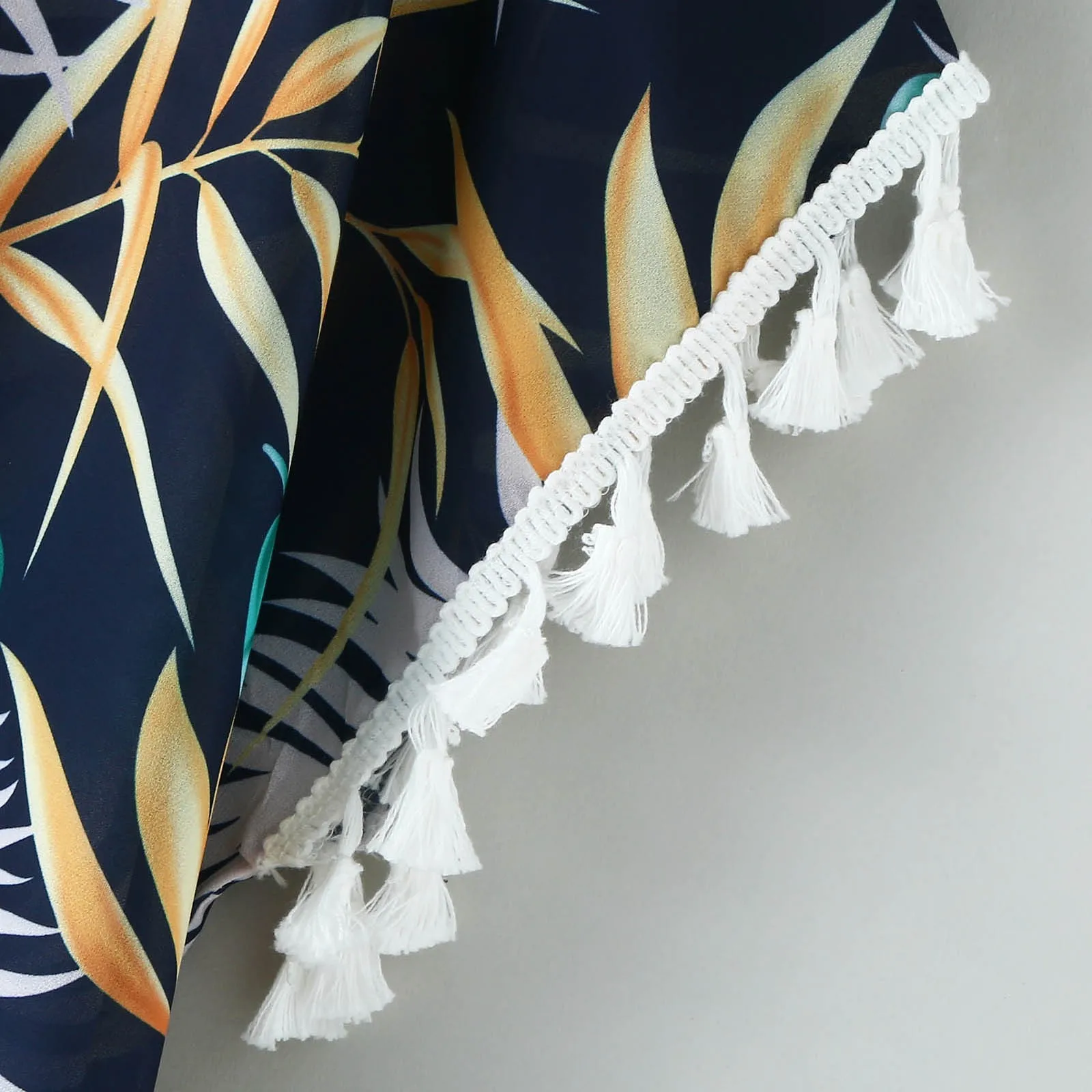 

New Tassels Beach Wear Women Swimsuit Cover Up Print Swimwear Bathing Suits Summer Mini Dress Loose Pareo Cover Ups Smock