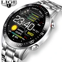 lige new steel band digital watch men sport watches electronic led male wrist watch for men clock waterproof bluetooth hourbox