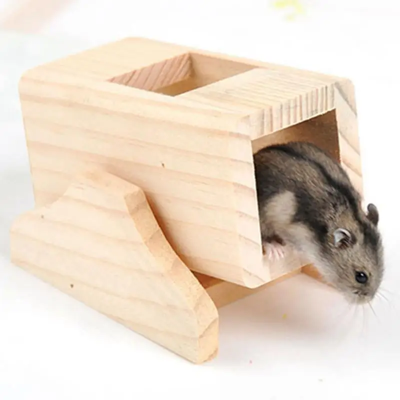

Natural Wooden Seesaw Toy For Hamster Cage Fun Small Pets Hideout Exercise Toy Rodent Activity Climbing Toys For Guinea Pig Rats