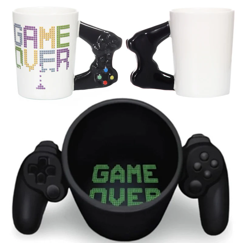 Новинка 380 мл креативная кружка Game Over Coffee 3D игровой контроллер керамическая чашка