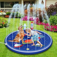 170110cm kids inflatable water spray pad round water splash play pool playing sprinkler mat yard outdoor fun swimming pools