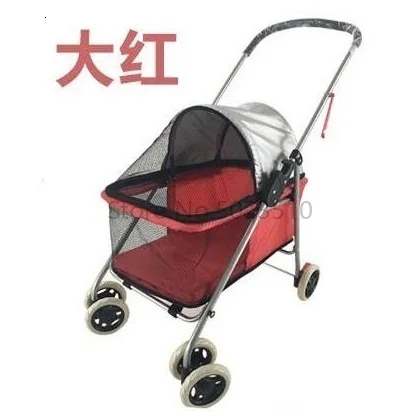 Серый Dog Trailer Vegetable Dog Car Two-wheeled Car Small Dog Walking Pet Car Cat and Dog Out of The Wagon Folding Cart - Цвет: Серый