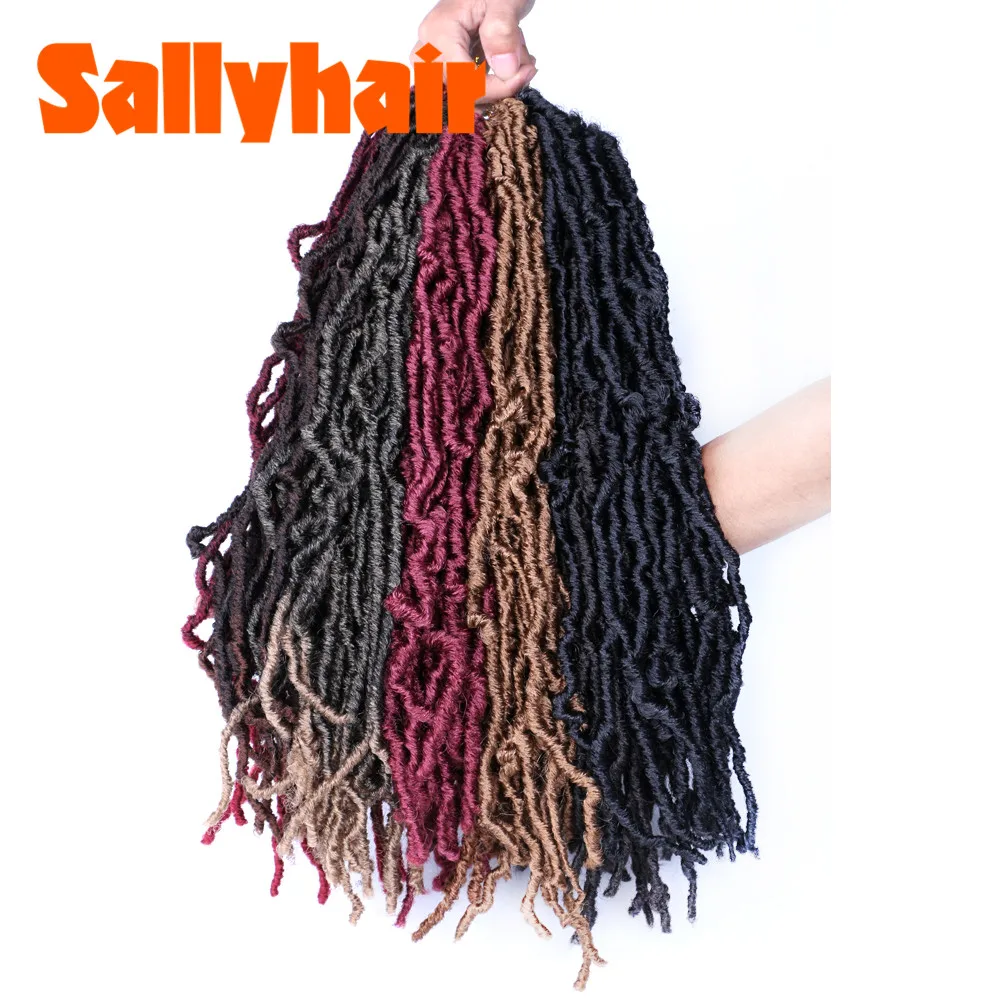 Sallyhair мягкий страшный Бобби Босс Nu Locs вязаные волосы 21 пряди/упаковка Омбре