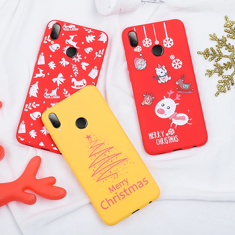 Мягкий чехол из ТПУ с рисунком Санта-Клауса для Xiaomi mi 8 9se 9T Pro рождественской елки