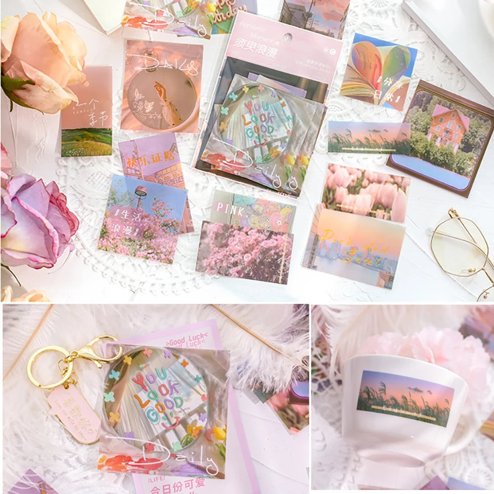 30 sheets diy mini scrapbooking stickers aesthetic paper sticker flakes stationary office accessorie art supplie for phone free global shipping