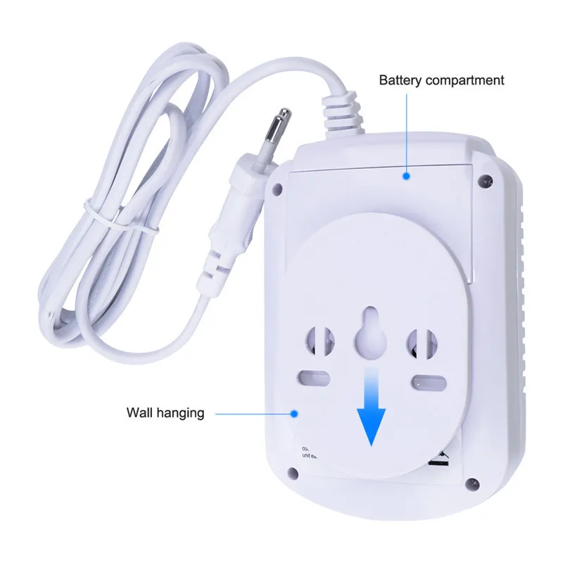 

New Arrival Home Standalone Plug-In Combustible Gas Detector LPG LNG Coal Natural Gas Leak Alarm Voice Warning Alarm Sensor