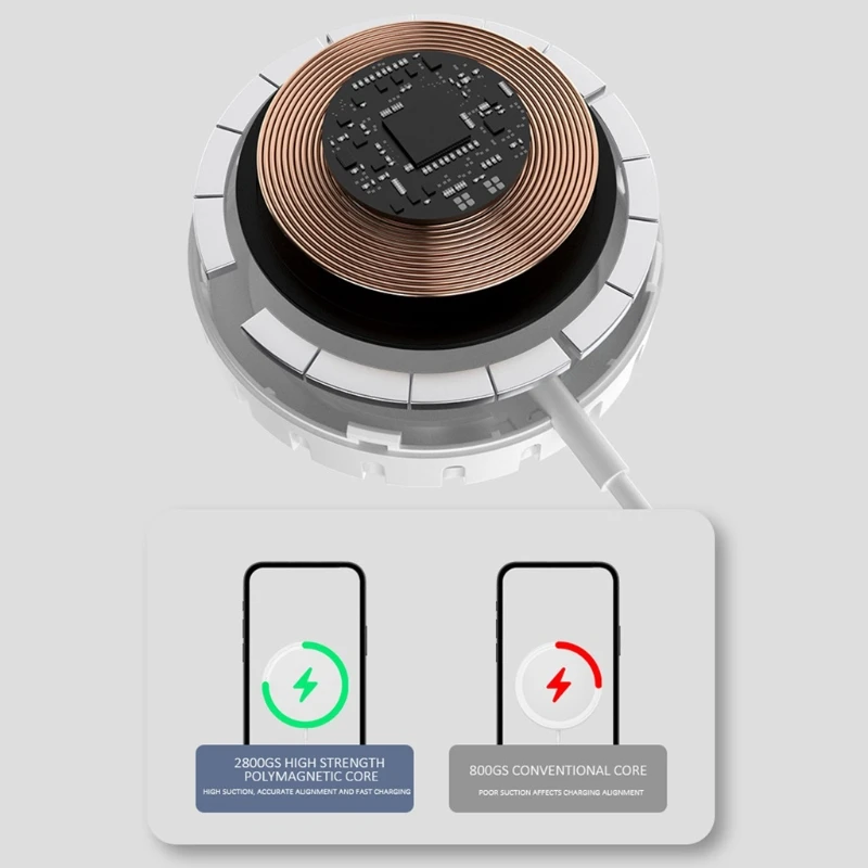 Беспроводное зарядное устройство подставка для быстрой зарядки 15 Вт встроенный