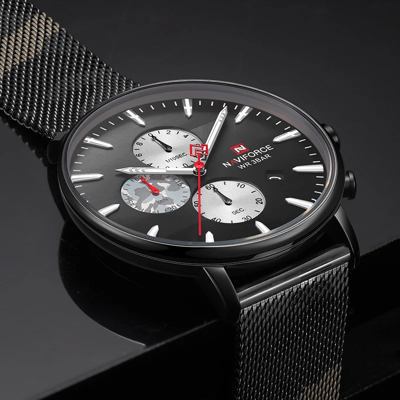 Naviforce мужские часы ультра тонкие s элегантные модные кварцевые наручные