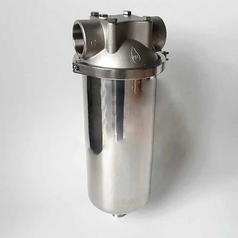 10" Industrial Stainless Steel SS304 Prefilter Large Flow Pipe Filter Casting Head Single Core Female Thread DN15/DN40 | Обустройство