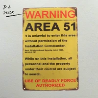 dl funny decorations vintage warning signs area 51 garage poster art wall decor