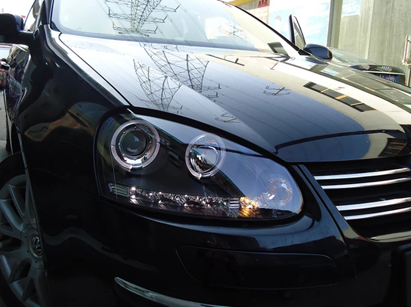 AKD автомобильный Стайлинг для VW Jetta фары 2006-2010 Jetta Mk5 светодиодный налобный фонарь светодиодный DRL Биксеноновые линзы Высокий Низкий луч парковка