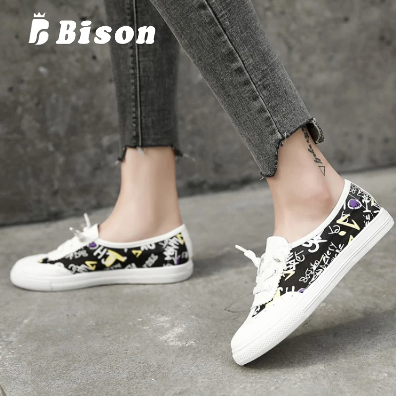 Bison/2019 г. женская модная повседневная обувь дышащая на шнуровке с низким верхом
