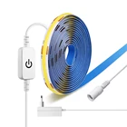 Светодиодная ленсветильник COB для телефона, CRI 90, гибкий сенсорный выключатель высокой яркости с регулируемой яркостью, штепсельная вилка Европейскогоамериканского стандарта, лампа для шкафа