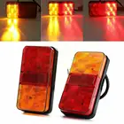 Комплект автомобильных светодиодных задних фонарей, водонепроницаемые, 12 в, 24 в, для кемпера, грузовика, поворотников, прицепов, задних габаритных огней, Q5U6, 2 шт.компл.