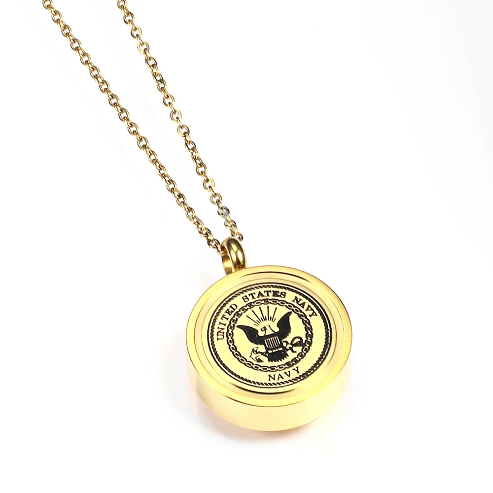Ожерелье-памятник солдату с кулоном для хранения праха: Военно-морские силы, резерв, Корпус морской пехоты, ВВС, полицейский офицер, ароматические украшения.