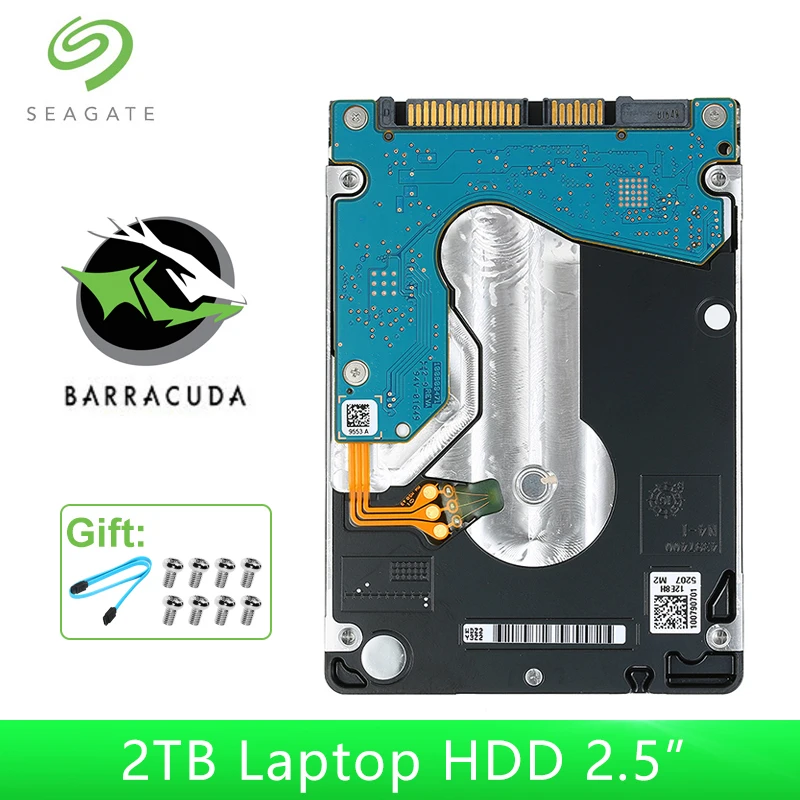 Жесткий диск для ноутбука Seagate BarraCuda 2 ТБ HDD 5400RPM SATA3 6 ГБ/сек. 128MB cache 5 &quotВнутренний