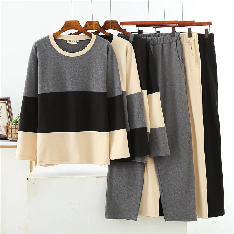 Женская домашняя одежда из плотного бархата теплая в стиле пэчворк Повседневная