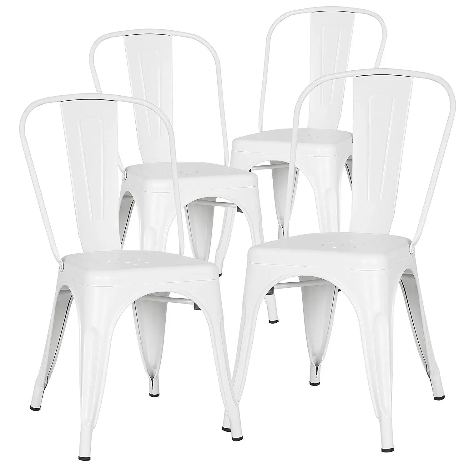 Набор из 4 металлические обеденные стулья индустриальном стиле стол и