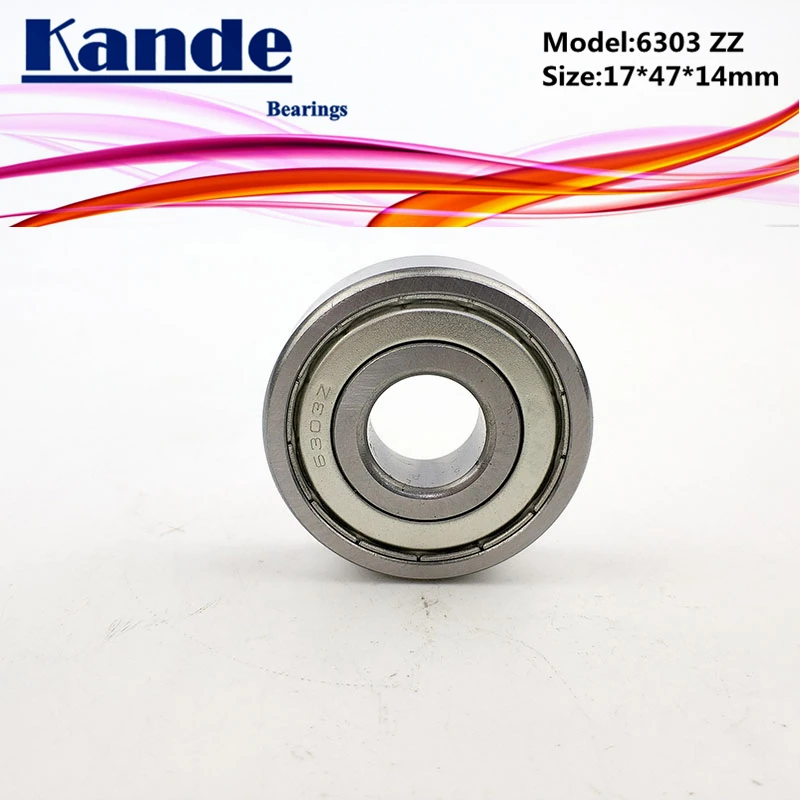 Kande 6303ZZ 2PCS ABEC-5 6303 2Z Однорядный радиальный шарикоподшипник 17x47x14 мм 6303Z подшипник |