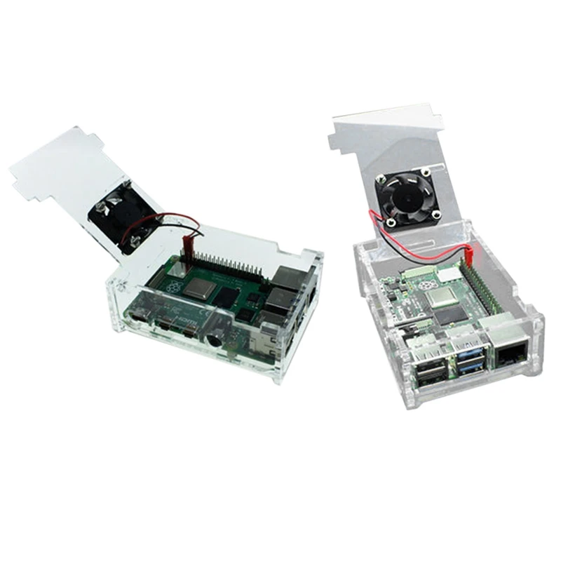 

Акриловый чехол для Raspberry Pi 4-го поколения, прозрачный чехол с рассеиванием тепла для Raspberry Pi 4B +