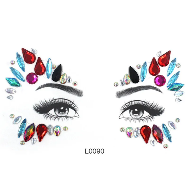 Кристалл лицо наклейка s для женщин Свадьба День рождения Маскарад Diy Ювелирные