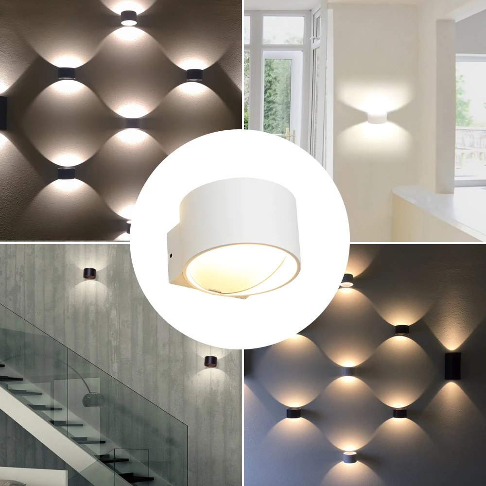 

Wall Lamp Sconce Modern Luminaire Stairs Light 7W Decor Bedroom Cube Mural Corridor Hotel Porch Lights Aluminium Lampada LED