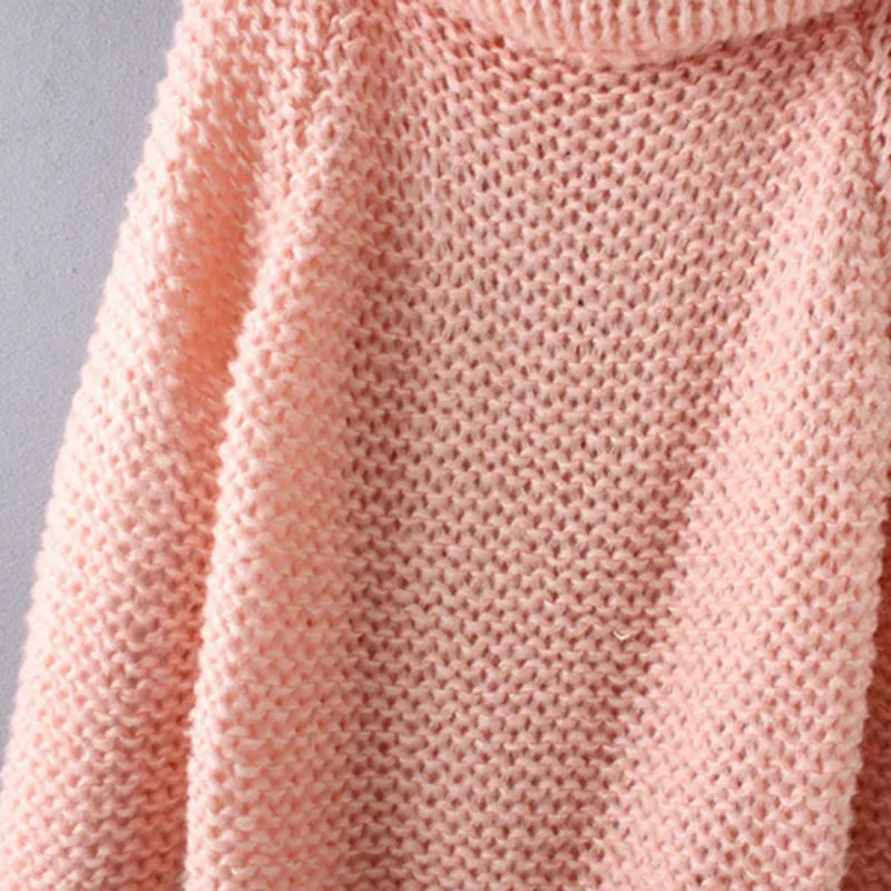 

VOLALO Sexy Lace Up Winter Knitted Sweater Pullover Women One Shoulder Loose Sweater Jumper Autumn Winter Fashion Clothes