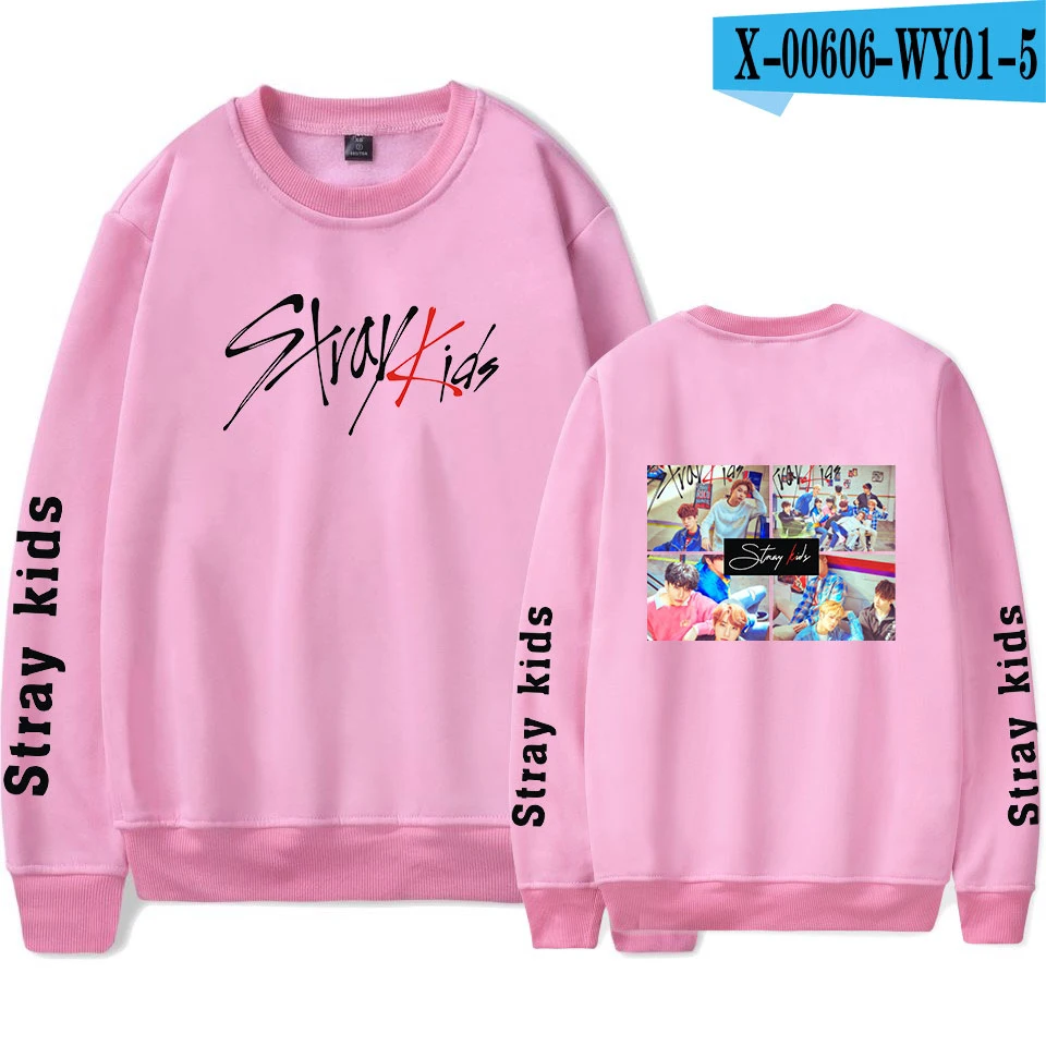 SHEIN сбивается на мягкой подкладке Толстовка для детей с О-образным вырезом популярные Повседневное пуловеры KPOP круглый вырез горловины Новинка уличная одежда унисекс в стиле Харадзюку Толстовка - Цвет: Pink
