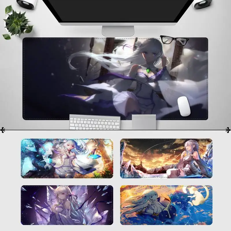 

Elegant Emilia Tan Mouse Pad Gaming MousePad Large Big Mouse Mat Desktop Mat Computer Mouse pad For Overwatch