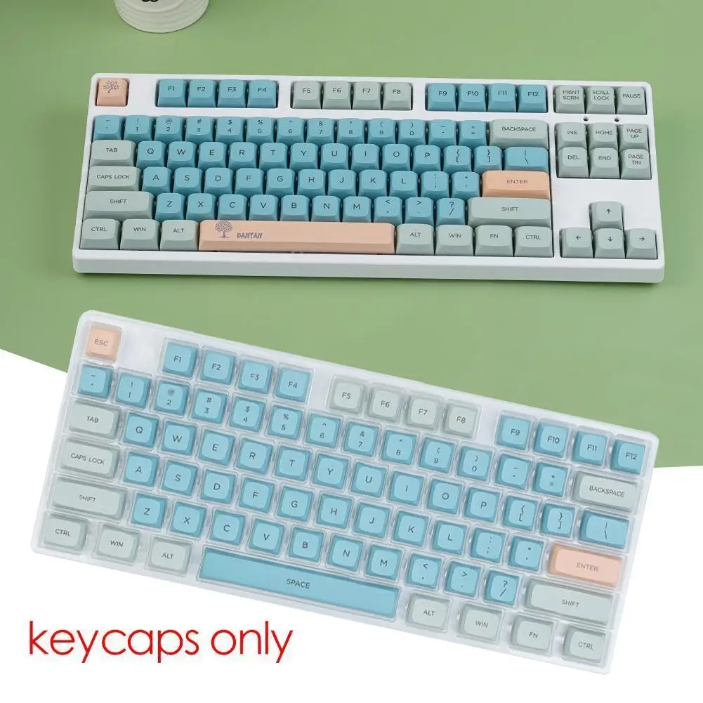

125s Gmk Banyan Caps Mx Переключатель, механическая плата, подставка, пробел 7u Pbt 6.5u Caps 6u, краситель со вводным профилем L6j2