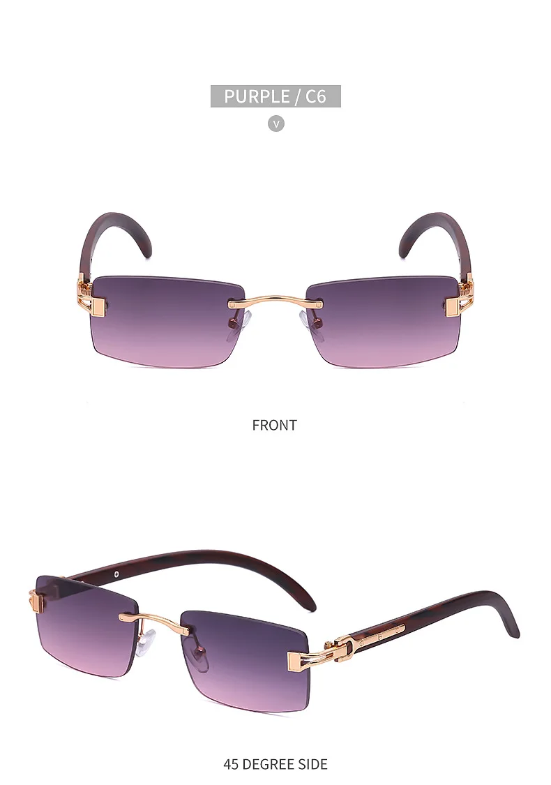 Солнцезащитные очки без оправы для мужчин и женщин роскошные модные брендовые