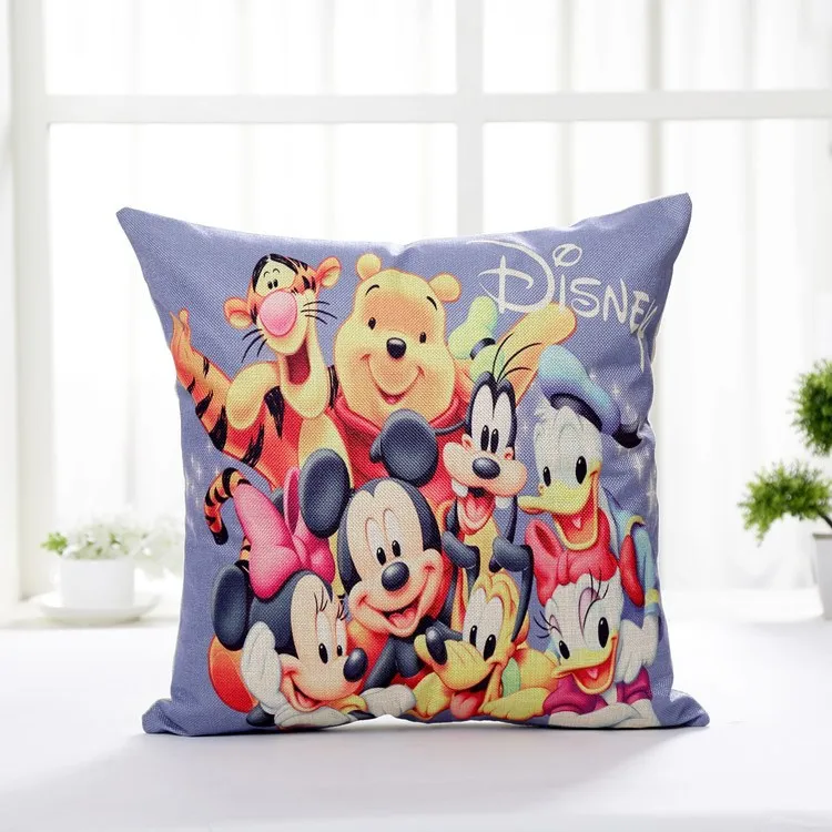 45x45 см Disney милый мультяшный диван для гостиной супер мягкая льняная наволочка