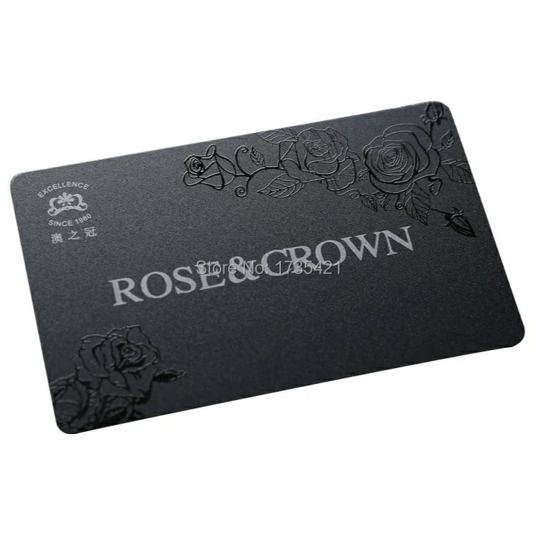 Laser Texture Custom Business Card / Spot UV VIP Membership Card