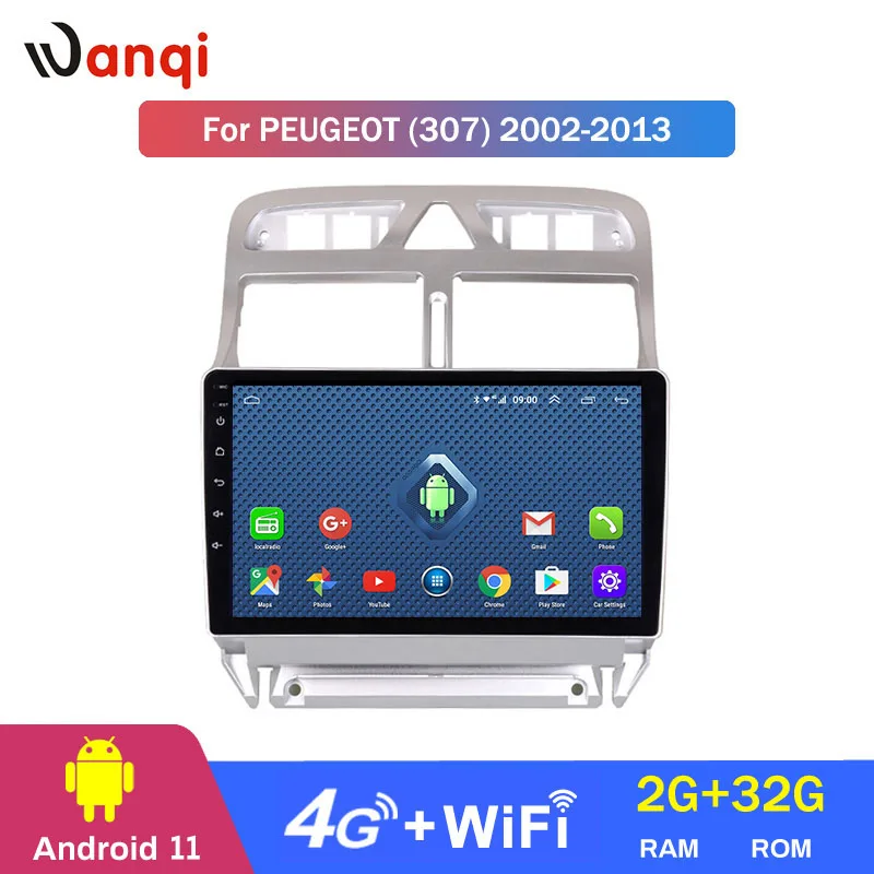 Автомобильный мультимедийный плеер WANQI 2 + 32 ГБ Android 9 1 2.5D полносенсорный экран DVD