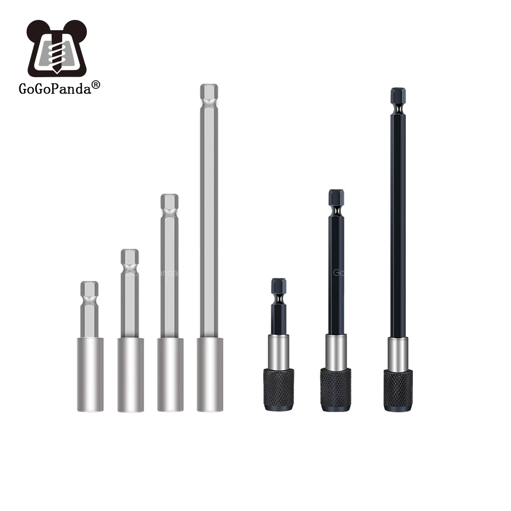 High Quality Magnetic Extension Bit Set Extensions Quick Change 1/4" 6.35mm Hex Rod Shank Long Handle Slef-lock  60 75 100 150