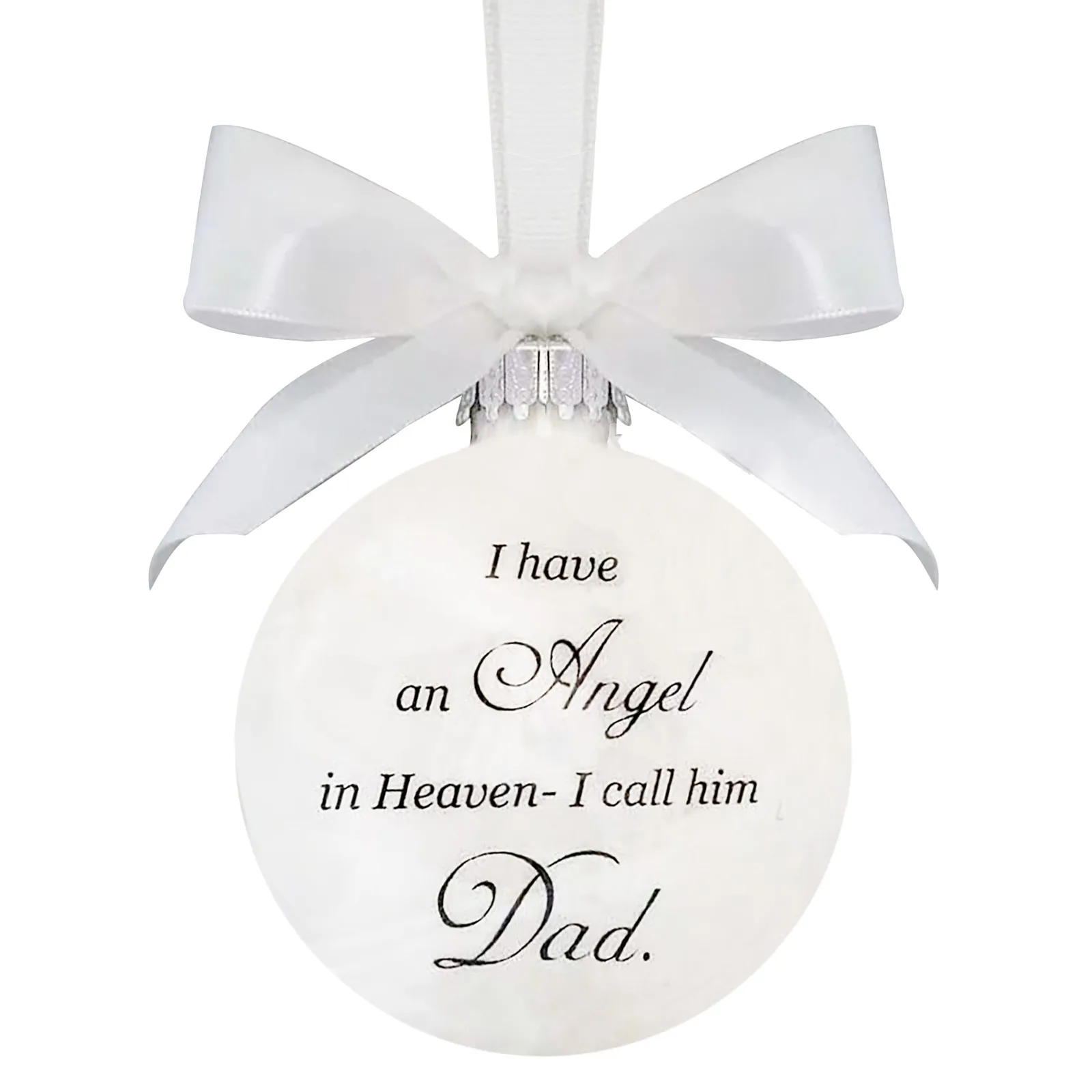 

1pcs Feather Heart Shape Christmas Decoration A Piece Of My Heart Is Memorial Ornament Dad/Mom Lover Souvenir Ornaments Decor