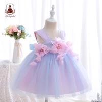 yoliyolei sling baby girl children dresses flower girl ball gowns tulle dresses casual wedding party kids clothes for 1 4y