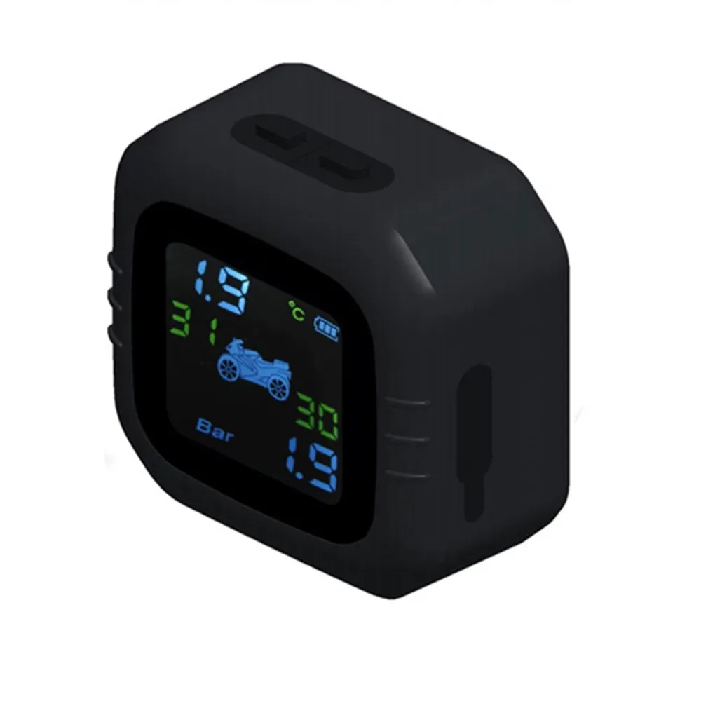 Zeepin Motorcycle TPMS USB Charging LCD Screen Display Real-time Motorbike Tire Pressure Monitoring System with 2External Sensor |