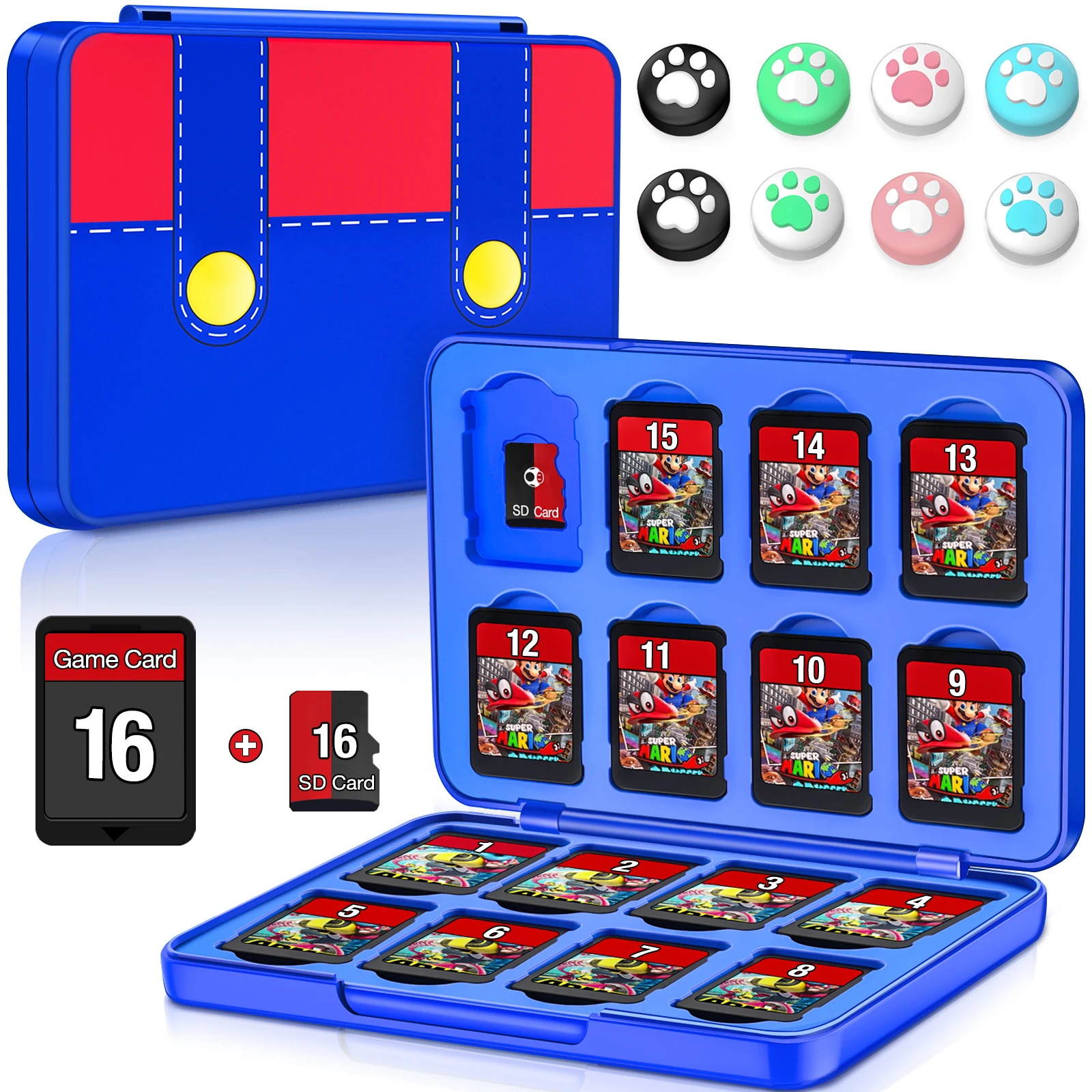 Case de Armazenamento de Cartões de Jogo para Nintendo Caixa de Armazenamento de Proteção Portátil para Interruptor Switch Oled Lite Acessórios 16 ns