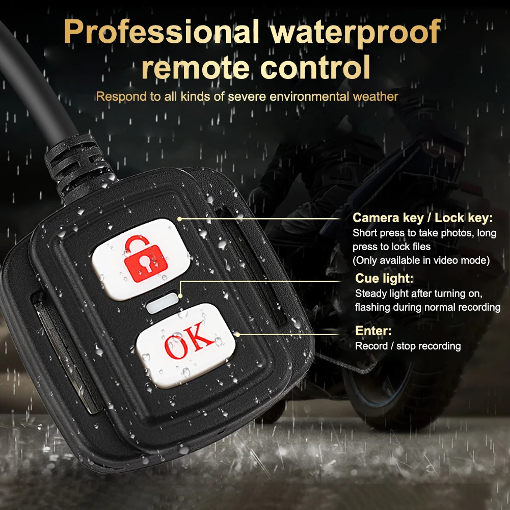 1080P HD 3.0&quot Motorcycle Camera Driving Recorder Motorbike Dual Lens Front Rear Night Vision Dashcam |