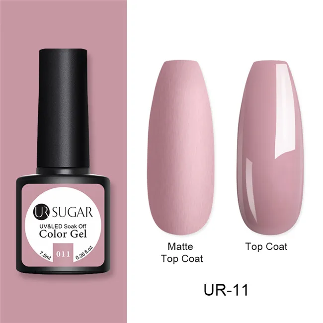 Ur Sugar 7,5 мл Гель-лак для ногтей из прозрачного стекла конфет, летний атрибут, полупрозрачный неоновый цвет, впитывающий УФ-лак, зеркальный титановый гель - Цвет: UR-11