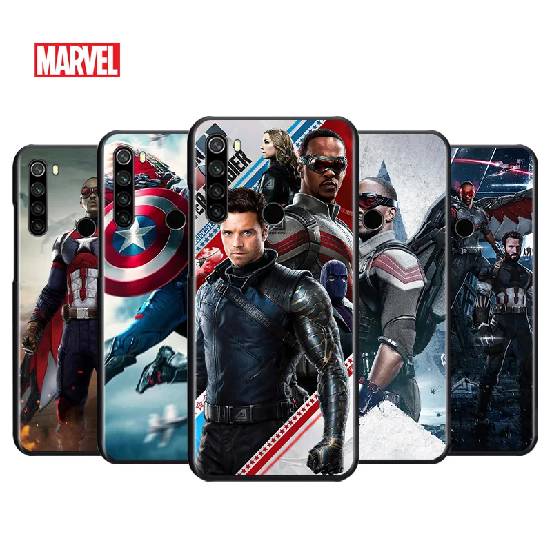 

Marvel Winter Ice Falcon For Xiaomi Redmi Note 4 4X 5 5A 6 7 8 8T 7S 9S 9T 10 10S 5G Pro Prime Max Balck Soft Phone Case
