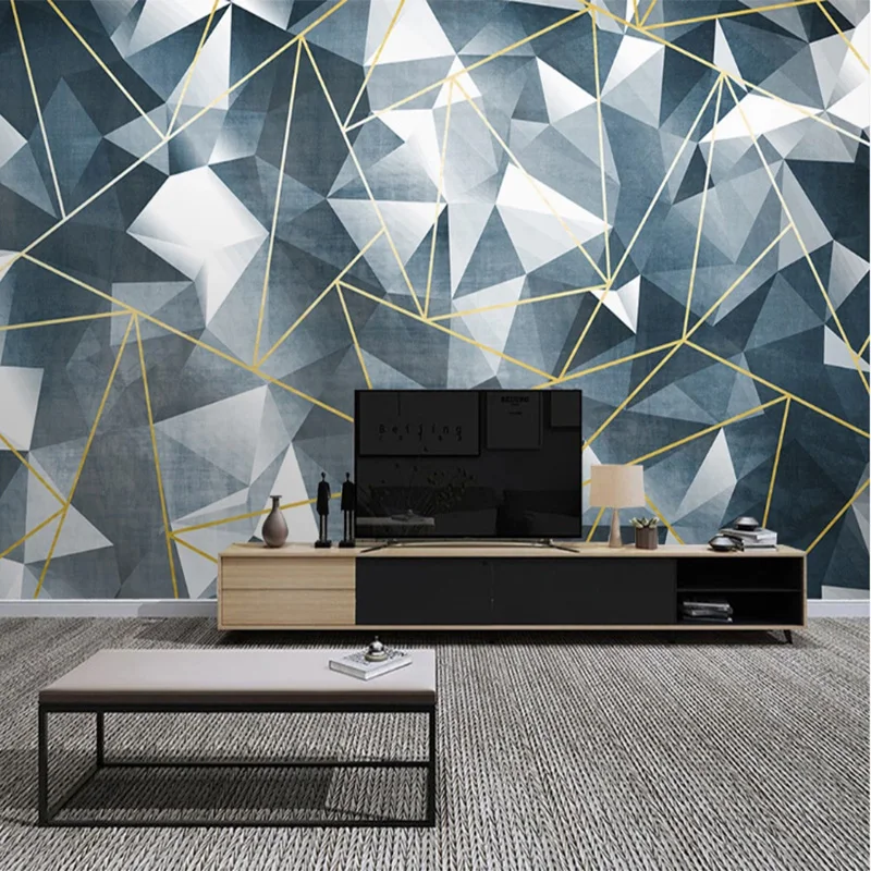 

Wallpaper Mural Simple Desgin Geometric Patterns Home Decoration Morden Line Designer Wallpaper