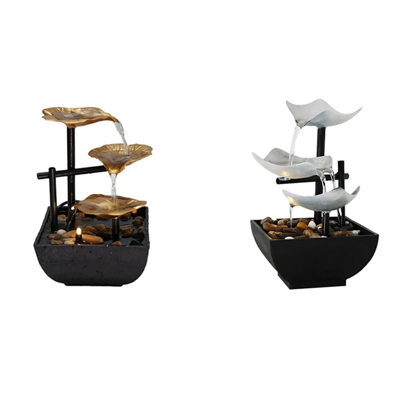 

Домашний 3-уровневый настольный фонтан, автоматический насос с выключателем питания, очень глубокая раковина с естественной особенностью, ...