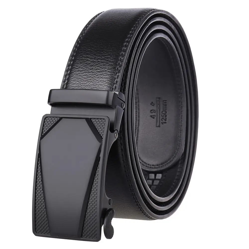 2019 New Luxury Man Belt Automatic Buckle Genuine Leather Black Belts For Men Designer Male Belts Waist Strap 3.5cm
