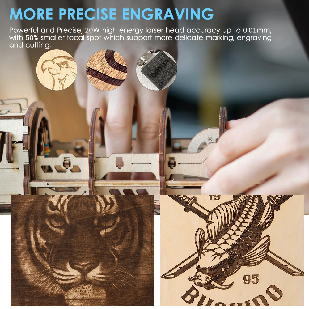 Лазерный гравер высокой точности 20 Вт лазерный гравировальный режущий станок