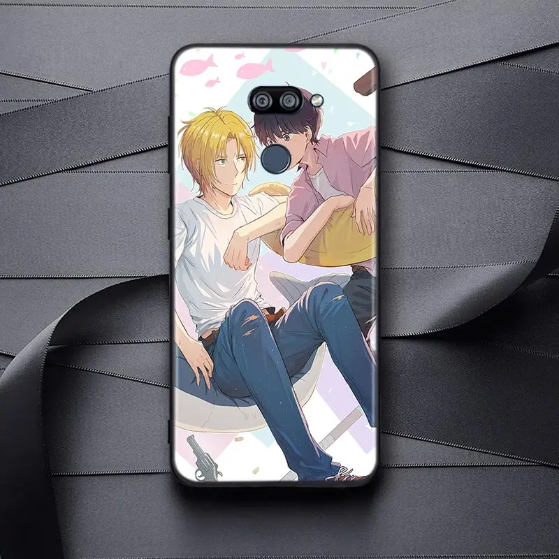 

Banana Fish For LG K22 K71 K61 K51S K41S K30 K20 K50S K40S Q60 V60 V50 V40 V35 V30 G8 ThinQ Black Phone Case