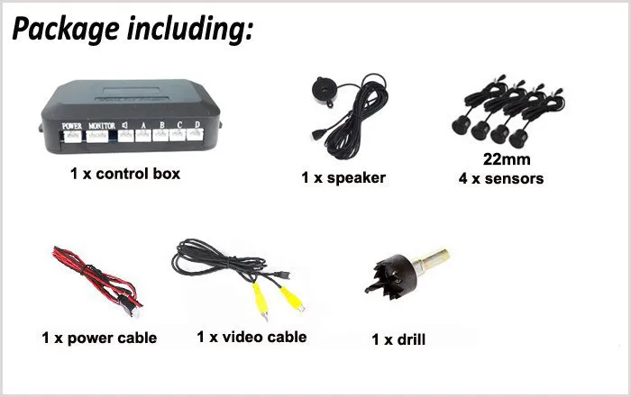 Eunavi двухъядерный процессор Автомобильный видео Датчик парковки Видимый