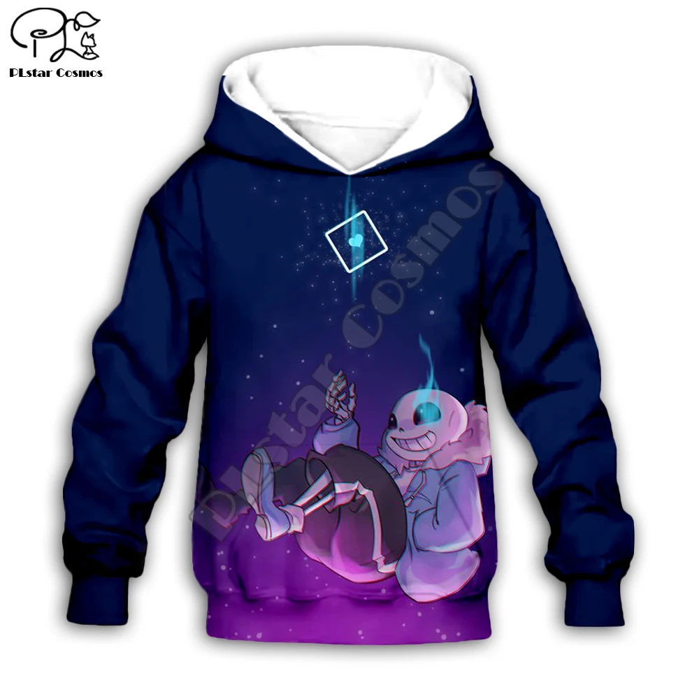 Детские Тканевые толстовки с капюшоном Undertale Sans Game 3d/толстовка для мальчиков