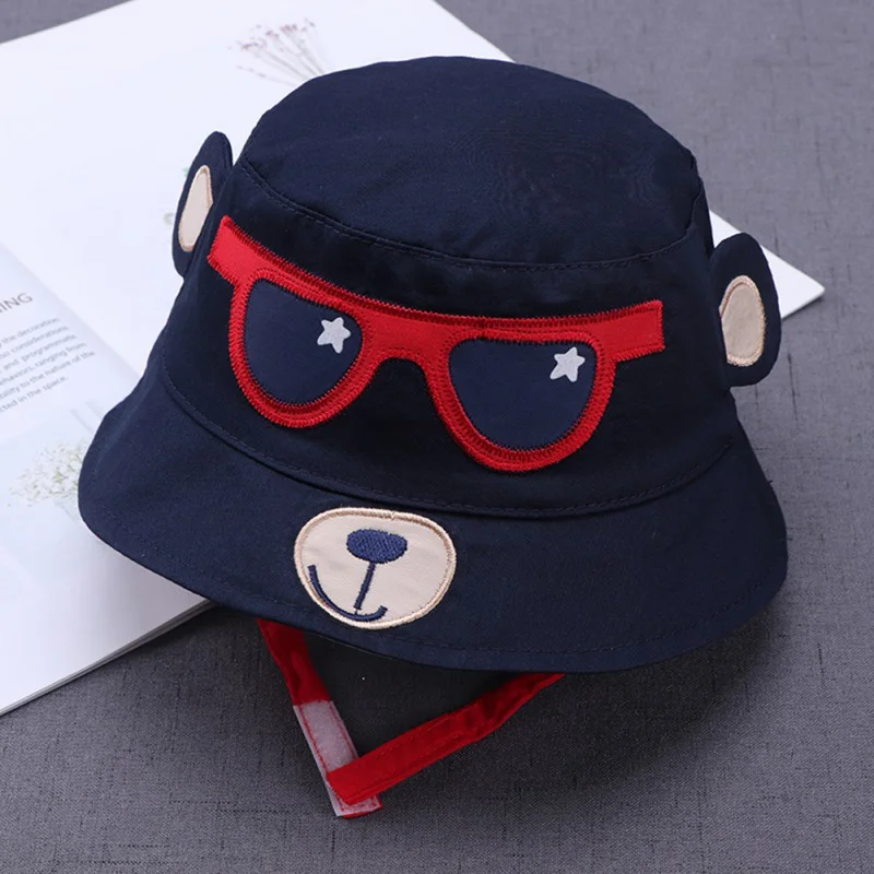 

Autumn Baby hat Boys Girls Cap Toddler Cartoon Print Bucket Hats Casual Caps Reversible Sun Headwear
